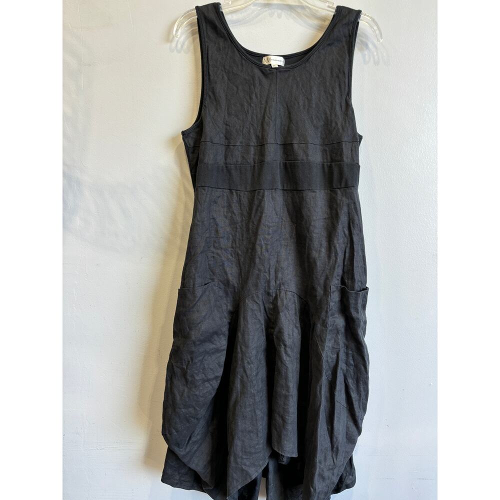 Neiman Marcus Linen Dress Womens Size XL Lagenlook Midi Sleveless
